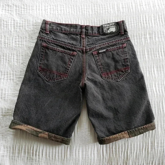 Truckfit Youth Boys 10 Black Jeans Denim Shorts - Picture 5 of 8